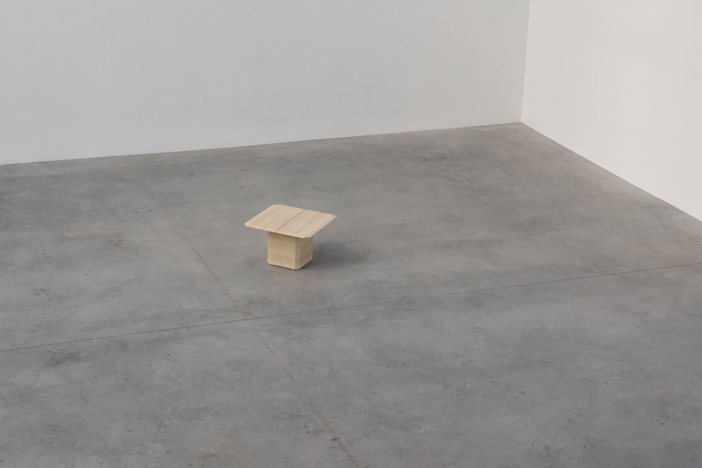 Mid-century square travertine coffee or side table, Italy 1960sthumbnail